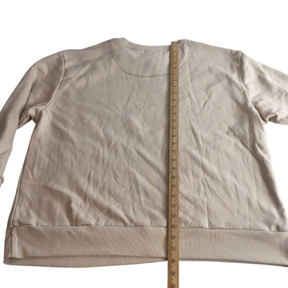 Merry Christmas Women's Pullover Cozy Holiday Sweatshirt XXL Red Green Plaid - Picture 5 of 9